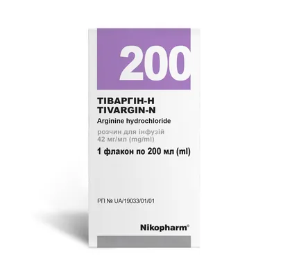 Тіваргін-Н розчин д/інф. 42 мг/мл по 200 мл у флак. в пач.
