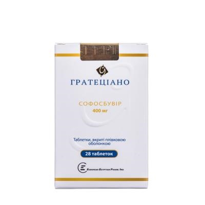 Гратециано таблетки, п/плен. обол. по 400 мг №28 во флак.