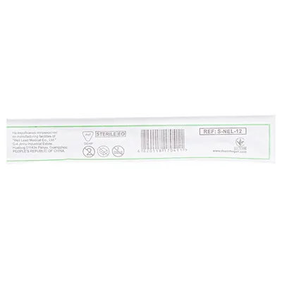 Катетер урологічний Medicare Nelaton Catheter типу Нелатон чоловічий, 12 Fr, білий, 1 штука