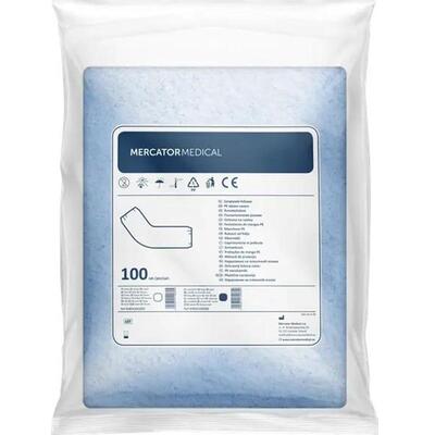 Нарукавники Mercator Medical на пленочной основе, голубые, 100 штук