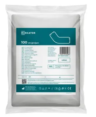 Нарукавники Mercator на плівковій основі, блакитні, 100 штук