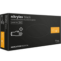 Рукавички оглядові Mercator Medical Nitrylex PF BLACK нітрилові неопудрені, розмір XS, нестерильні, чорні, 100 штук