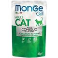 Корм вологий для котів Monge Grill Adult Cat Rabbit із кроликом шматочки в желе, 85 г