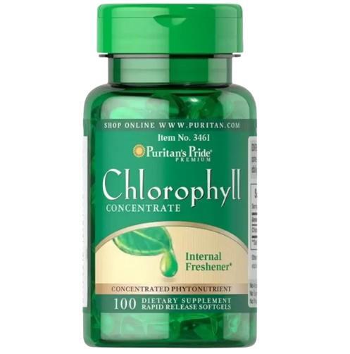 Концентрат хлорофилла Puritan's Pride Chlorophyll Concentrate 50 мг, 100 гелевых капсул