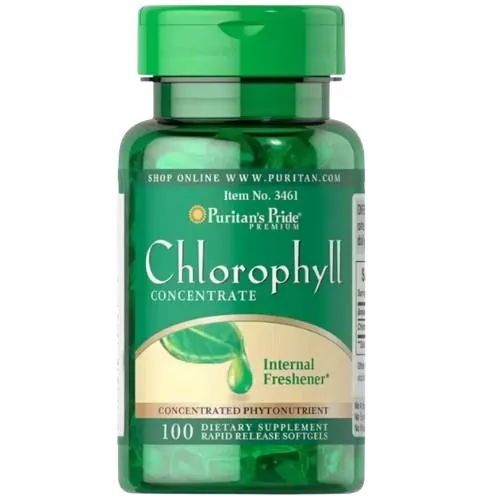 Концентрат хлорофілу Puritan's Pride Chlorophyll Concentrate 50 мг, 100 гелевих капсул