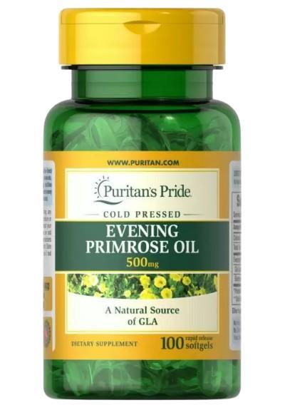 Масло вечерней примулы с гамма-линолевой кислотой Puritan's Pride Evening Primrose Oil 500 мг with GLA, 100 гелевых капсул