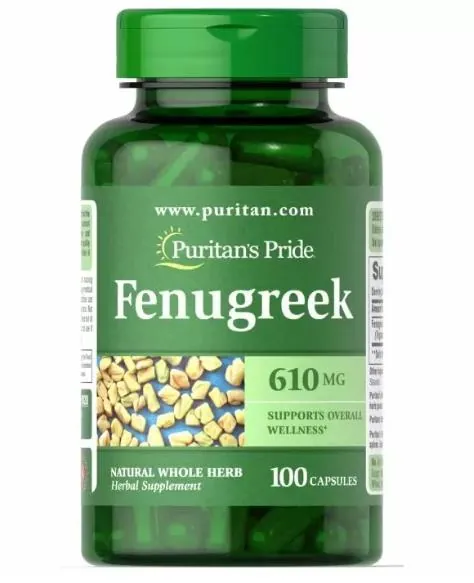 Пажитник Puritan's Pride Fenugreek 610 мг, 100 капсул