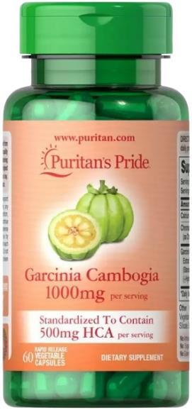 Гарциния камбоджийская Puritan's Pride Garcinia Cambogia, 60 капсул