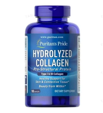 Колаген гідролізований Puritan's Pride Hydrolyzed Collagen 1000 мг, 180 каплет