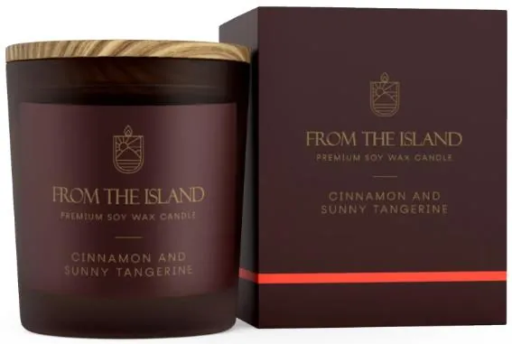 Ароматична свічка From the Island Кориця та сонячний мандарин Cinnamon and Sunny Tangerine, 250 мл