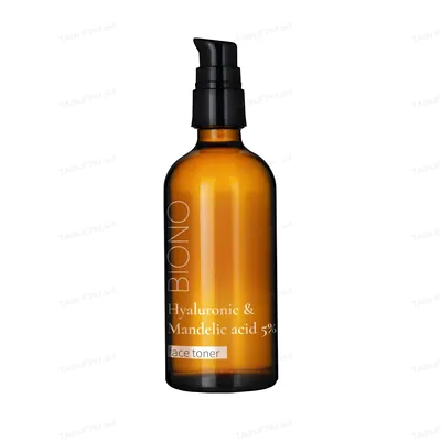 Тонер для обличчя Biono Hyaluronic & Mandelic Acid з гіалуроновою та мигдальною кислотою 5%, 100 мл