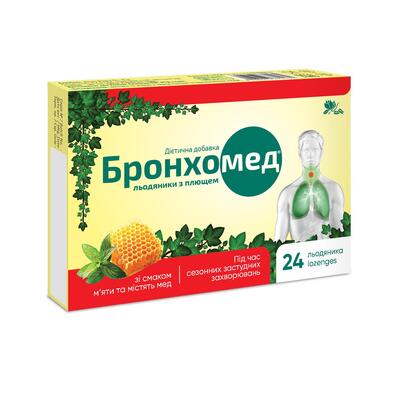 Бронхомед леденцы с плющом со вкусом мяты №24 (12х2) Ronpharm