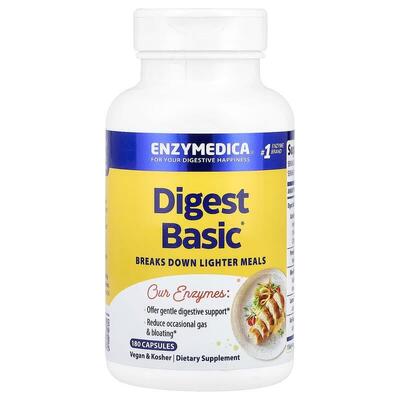 Пищеварительные ферменты Enzymedica Digest Basic, 180 капсул