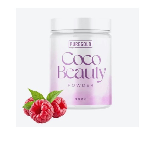 Комплекс для красоты и здоровья волос, ногтей и кожи Pure Gold CocoBeauty Raspberry со вкусом малины, 300 г