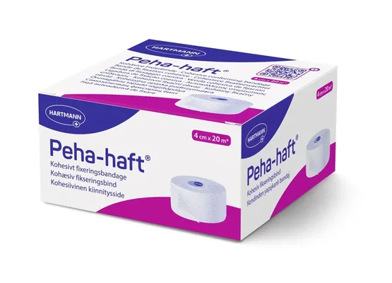 Бинт когезивний Peha-haft фіксуючий 4 см х 20 м, білий