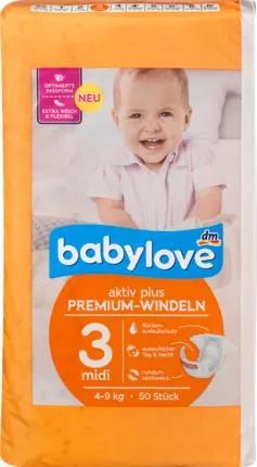 Підгузки Babylove Premium розмір 3, 4-9 кг, 50 шт