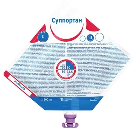 Суппортан смесь для энтерального питания по 500 мл в пак.