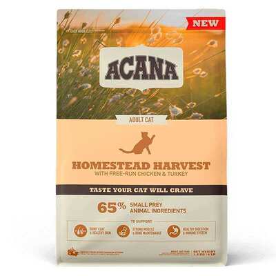Корм сухой для кошек ACANA Homestead Harvest с курицей, индейкой и уткой, 340 г