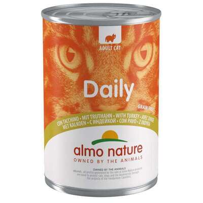 Корм влажный Almo Nature Daily Cat Adult Полнорационный консервированный с индейкой для взрослых кошек, 400 г
