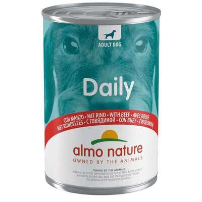 Корм вологий Almo Nature Daily Adult Dog Повнораціонний консервований з яловичиною для дорослих собак всіх порід, 400 г