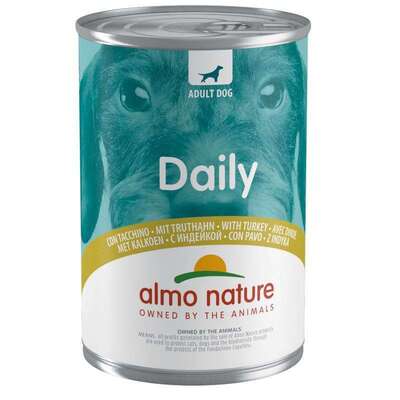 Корм вологий Almo Nature Daily Adult Dog Повнораціонний консервований з індичкою для дорослих собак всіх порід, 400 г