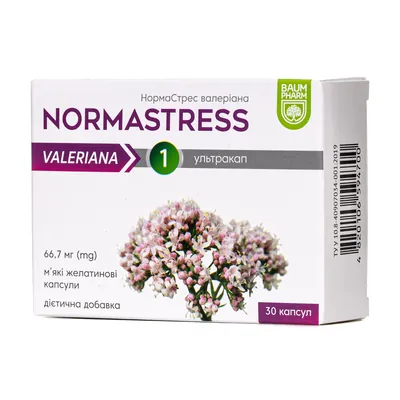Нормастрес валеріана ультракап Baum Pharm капсули №30 (10х3)