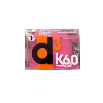 Кінезіо тейп D3 K6.0 6 м х 5 см, рожевий