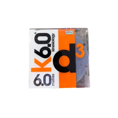 Кінезіо тейп D3 K6.0 6 м х 5 см, синій