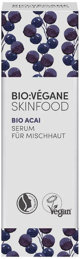 Сыворотка для лица Bio:Vegane Органические ягоды асаи для комбинированной кожи, 30 мл
