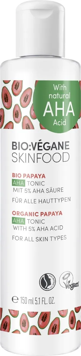 Тонік для обличчя Bio:Vegane Органічна Папая з АНА кислотами для всіх типів шкіри, 150 мл