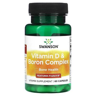 Витамин Д и комплекс с Бором Swanson Vitamin D & Boron Complex, 60 капсул