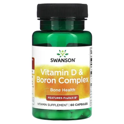 Вітамін Д і комплекс з Бором Swanson Vitamin D & Boron Complex, 60 капсул