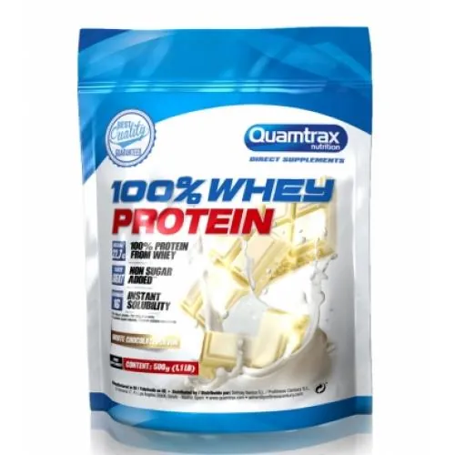 Протеїн сироватковий концентрат Quamtrax 100% Whey Protein білий шоколад, 500 г