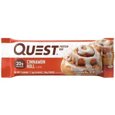 Батончик протеїновий Quest Protein Bar булочка з корицею, 60 г 1/12