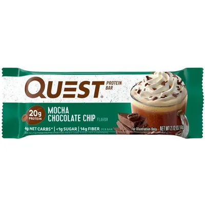 Батончик протеїновий Quest Protein Bar мокка з шоколадною крихтою, 60 г 1/12