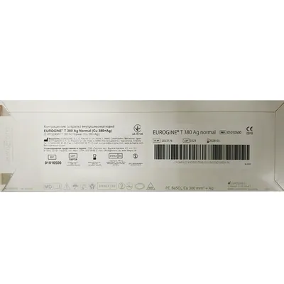 Спіраль внутрішньоматкова Eurogine T 380 Ag Normal (Cu 380 + Ag) (мідь + срібло)