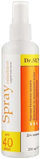 Спрей для засмаги Dr.SUN SPF40, 200 мл