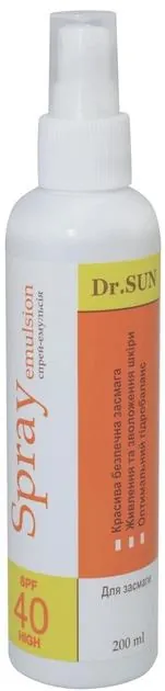 Спрей для засмаги Dr.SUN SPF40, 200 мл