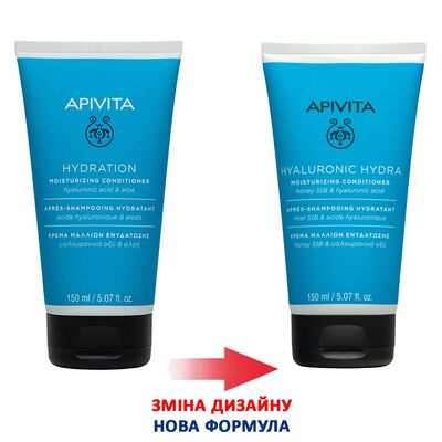 Кондиціонер для волосся Apivita зволожуючий з гіалуроновою кислотою, 150 мл