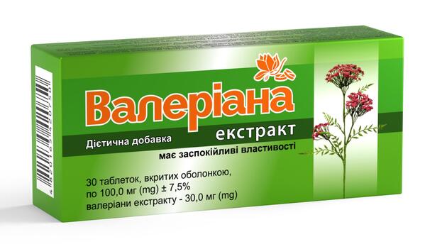 Валериана экстракт таблетки по 30 мг №30 Ronpharm