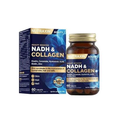 Комплекс Б'юті Шкіра Волосся Нігті Nutraxin NADH & Collagen, 60 таблеток