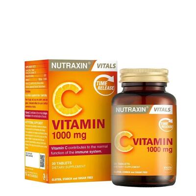 Вітамін С Nutraxin Vitamin C 1000 мг, 30 таблеток