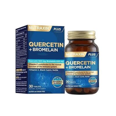 Кверцетин + Бромелайн Nutraxin Plus Quercetin + Bromelain, 30 таблеток