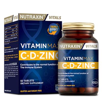 Вітамін Макс C+D+Zn Nutraxin Vitamin Max C-D-Zink, 60 таблеток