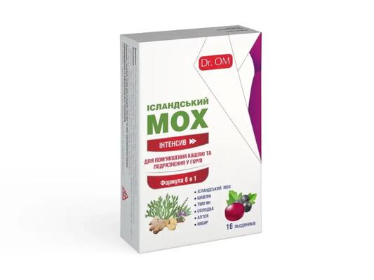Леденцы Dr.OM Исландский Мох Интенсив со вкусом черной смородины №16