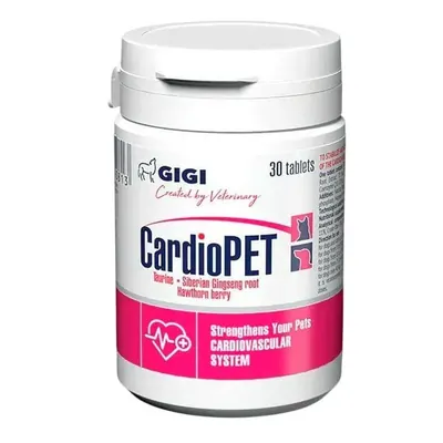 КардіоПет GiGi CardioPet для підтримки серця у собак та котів, 30 таблеток