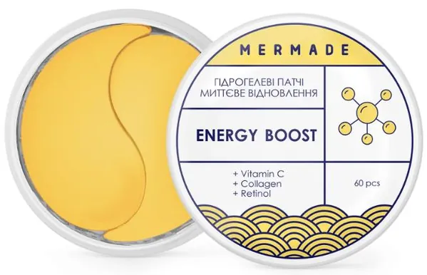 Патчі під очі Mermade Energy Boost гідрогелеві вітамінізовані, 60 шт