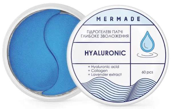 Патчі під очі Mermade Hyaluronic гідрогелеві зволожуючі, 60 шт