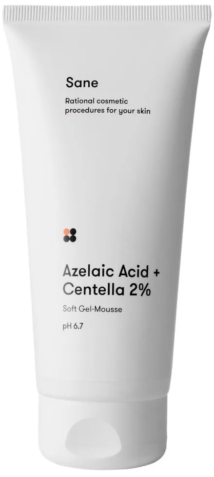 Гель для обличчя Sane Azelaic Acid + Centella 2% очищаючий для проблемної та чутливої шкіри, 200 мл