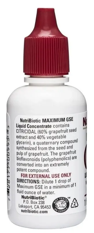 Грейпфрута насіння екстракт NutriBiotic Maximum GSE Grapefruit Seed Extract рідкий концентрат, 29,5 мл